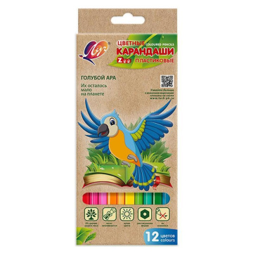 Карандаши цветные Луч Zoo шестигранные 12 цв 29С 1740-08