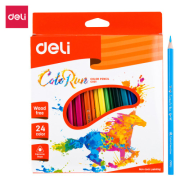 Карандаши цветные Deli «ColoRun», 24 цвета, картон