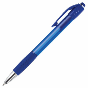 Ручка шариковая автоматическая с грипом BRAUBERG SUPER, СИНЯЯ, корпус синий, узел 0,7 мм, линия письма 0,35 мм