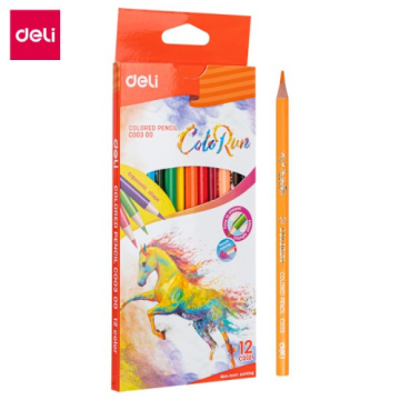 Карандаши цветные Deli «ColoRun», 12 цветов, картон