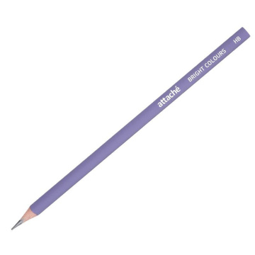 Карандаш чернографитный HB Attache Bright Colors фиолетовый корпус
