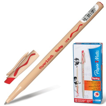 Ручка стираемая шариковая PAPER MATE Replay, КРАСНАЯ, 1,2мм, линия 1мм