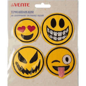 Набор термо аппликаций dV Emoji смайл Love 48 мм